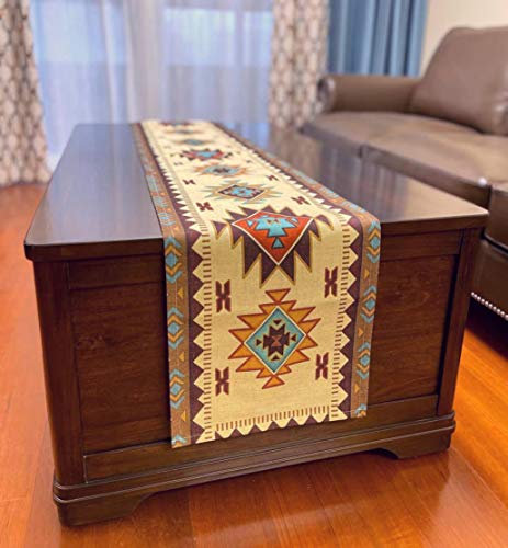 Aztec Southwest Geometric Table Runner 70x13 Inches - color: Aztec