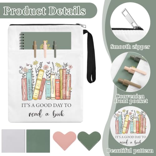 9 Pcs Book Lovers Gift for Women Bookworm Work School Office Gifts,Green - color: Green