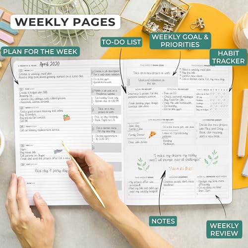 Clever Fox Planner PRO Light, Undated Weekly Planner, 8.5x11, Turquoise - color: Turquoise (Undated), size: A4 (8.5" x 11") Light Version