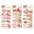 15 Pcs Girl and Women Hair Clips, Sweet and Fashionable Hair Clip Set, Pearl Color Acrylic Resin Hair Accessories, Suitable as Gifts for Girls and Women(pink) - color: pink