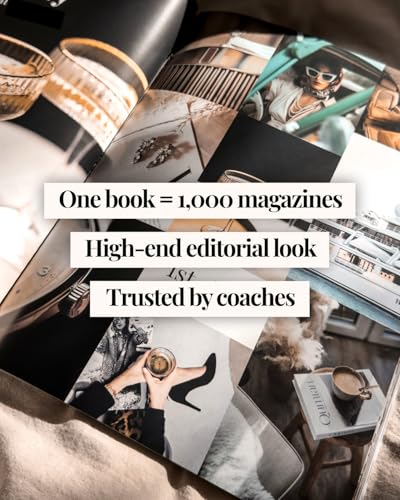 Vision Board Book Magazine for Women - 1000+ Diverse Pictures, Quotes, Self-discovery Exercises | Complete Collage Clip Art Supplies Kit for Adults | Ideal for Vision Mood Board Party & Manifestation - color: Vision Board Book