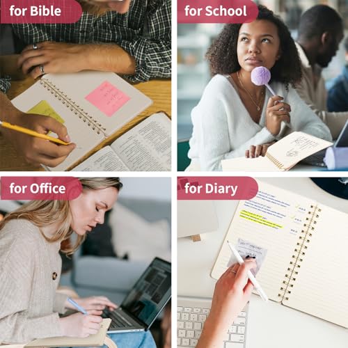 Spiral Notebook, Pink Notebook-6.1x8.2 Inch College Ruled Journal with Inner Pockets and 160 Pages, PU Leather Cover Business Journal, Twin-Wire Binding Notebook Perfect for Office & Home - color: 003-Pink-1pack, size: A5-160 pages