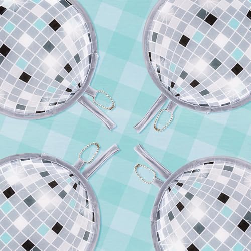4pcs Disco Round Foldable Hand Fan Japanese Foldable Fan Style Handheld Compact Cooling Fans,Round Folding Fan for Outdoor Games,Xmas Decoration,Festival,Party Favors,Travel,Events - color: Disco