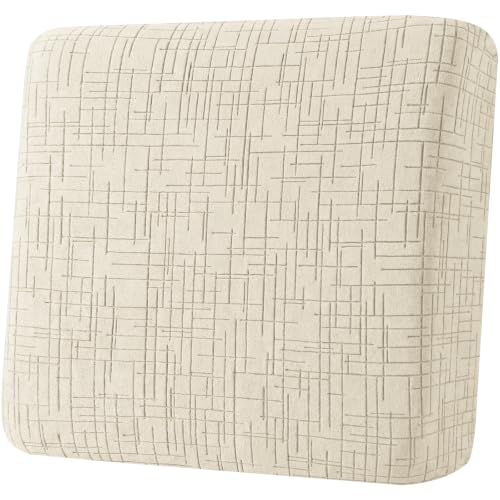 Super Stretch Couch Cushion Covers (1 Piece, Beige) - color: Beige, size: 1 Cushion Chair