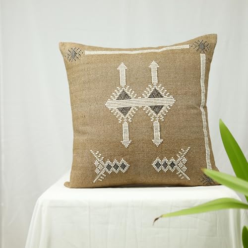 Trade Star Sabra Kilim Pillow Cover 100% Cotton Cushion Cover Designer Sofa Pillow Cover Handwoven Cushion Case for Home Decor Spring Decorative Pillow Case (18x18 Inches) - color: Pattern-21