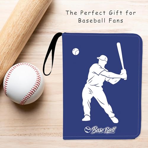 Baseball Card Binder, 900 Pockets, Protective Trading Card Album - color: Baseball-Blue, size: 900 Pockets