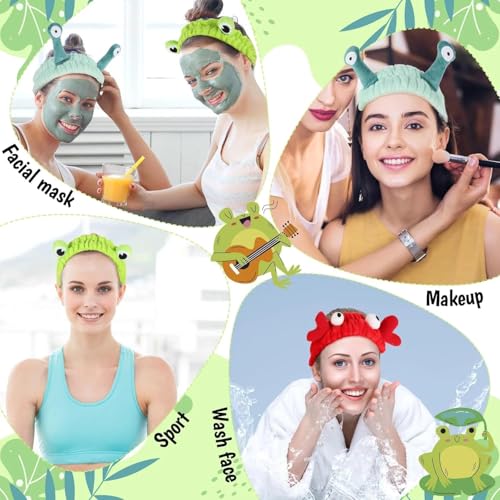 1 Pcs Red Crab Face Wash Headband Cute Soft Facial Makeup Hair Band Elastic Head Band Creative Hair Accessorie for Women Skincare Shower