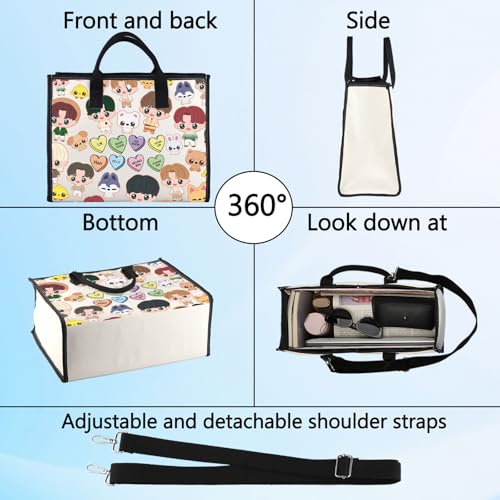 LEVLO Korean Group Stay Cosmetic Makeup Bag Korean Group Fans Gift Korean Group Cartoon Member Makeup Zipper Pouch Bag (SK LT) - color: SKZ LT