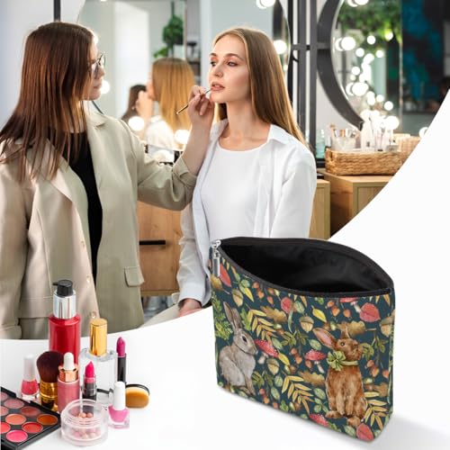 Cute Rabbit Makeup Bag, Rabbits Bunny Gifts Cosmetic Bags Travel Pouch - color: Multicolor 0143