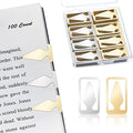 Spakon 100 Count Tin Mixed Metals Book Line Markers, Silver and Gold - color: Silver and Gold