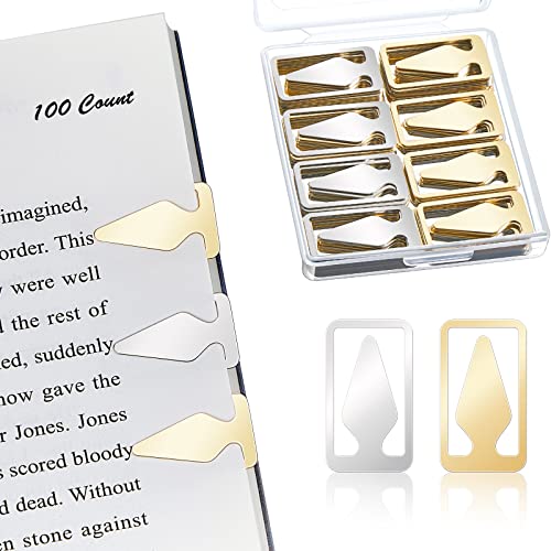 Spakon 100 Count Tin Mixed Metals Book Line Markers, Silver and Gold - color: Silver and Gold