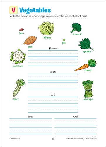 School Zone Cursive Writing Workbook: 64 Pages, 3rd Grade, 4th Grade, Practice Handwriting, Tracing, Letters, Words, Sentences, Ages 8 to 10 (I Know It! Book Series)