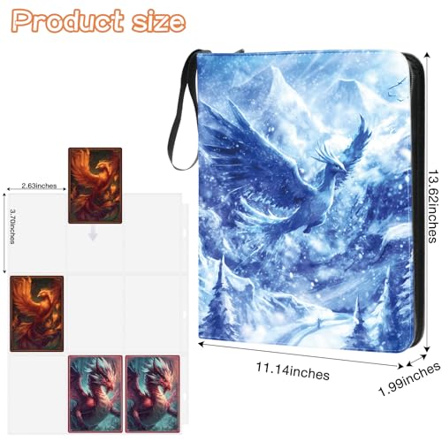 Trading Card Binder, Card Album for Game Cards, Frostwing, 900P - color: Frostwing, 900P, size: Large