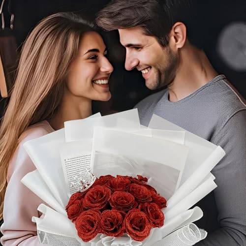 CCIJESW 20 Sheets Flower Bouquet Wrapping Paper Korean Floral Pure White - color: 001-Slightly Transparent White