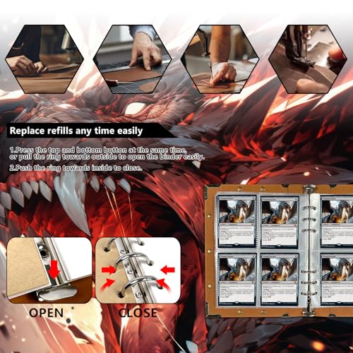 DUROTAN 240 Card Binder-4 Pocket Pages - color: 10-Compass-Red