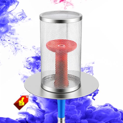 Portable Hookah Charcoal Basket with Coal Tongs - Metal Storage Container & Holder for Shisha Accessories (Wind Cover) - size: Wind Cover