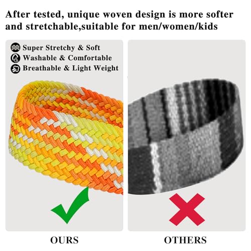 Fishent Stretchy Key Chain, Cute Keychain Wristlet, Upgraded Woven Wrist Lanyard for Keys, Key Chains for Women Men Car Keys ID Badges Card Wallet Phone, Gradient Orange - color: Gradient Orange