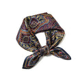 100% Mulberry Silk Scarf - 25.6" Square Neckerchief & Headscarf Gift Packed - color: Deep Coffee