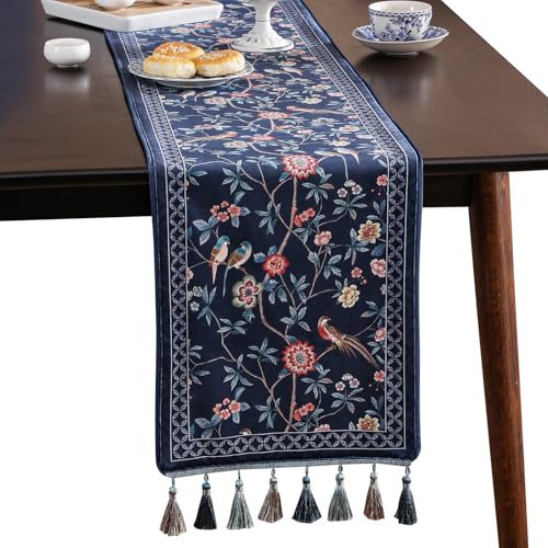 Patdrea Designer Vintage French Velvet Table Runner,12"X71"-Lanruoting - color: Lanruoting, size: 12"*71"