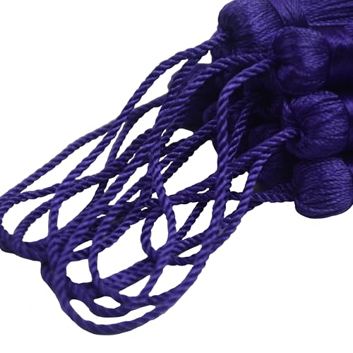 20Pcs 4.3 Inch Silky Mini Craft Tassels for Earrings, Souvenir(Dark Purple) - color: Deep Purple