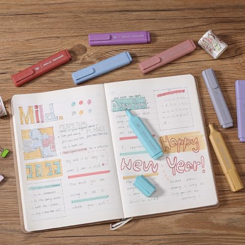 Mr. Pen- Glitter Highlighters, 8 Pack, Metallic Colors - color: Metallic