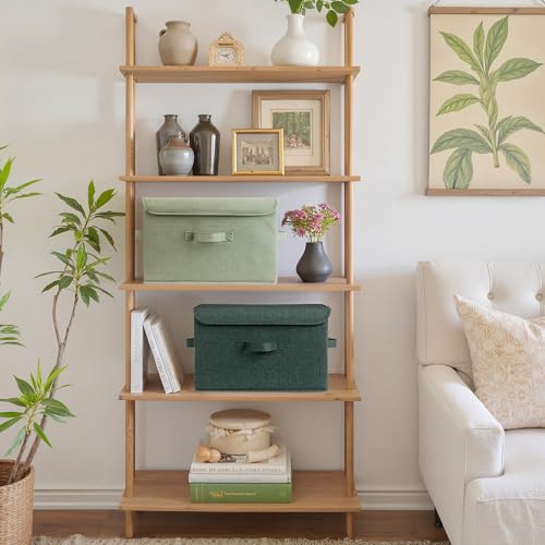 GRANNY SAYS Memory Keepsake Storage Box, Fabric Storage Bins with Lids - color: Sage Green & Dark Green, size: Large
