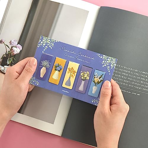 Monolike Magnetic Bookmarks Olivia's Flowers Ver.2, Set of 5 - color: Olivia's Flowers Ver.2