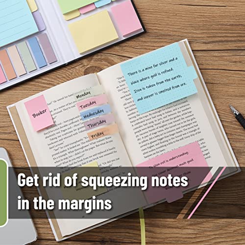Mr. Pen- Sticky Notes Set, 820 Pack, Ruled - color: Pastel, size: 1 Set (Pack of 2)