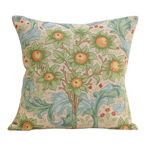 William Morris Orange Tree Arabesques Light Tapestry Pillow Cover 19 x 19in - color: Orange Tree W/Arabesques Light, size: 19" x 19" (Pack of 1)