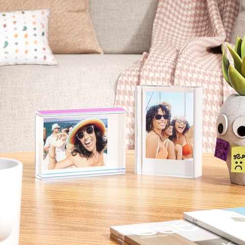 WINKINE 6 Pack Instax Mini Picture Frame, 2x3 Small Picture Frames - color: Iridescent, size: 6 pack