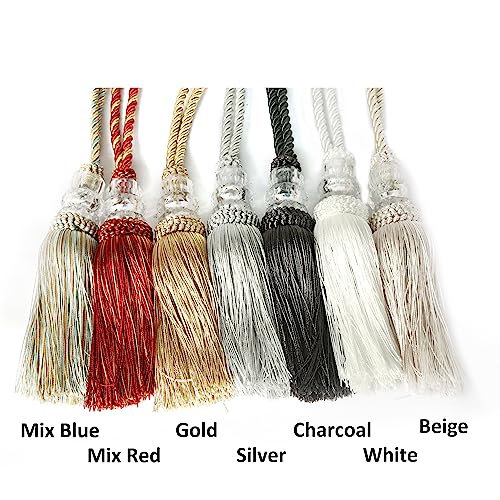6 Pack Curtain Tiebacks with Tassel, Gold - color: Gold, size: 6