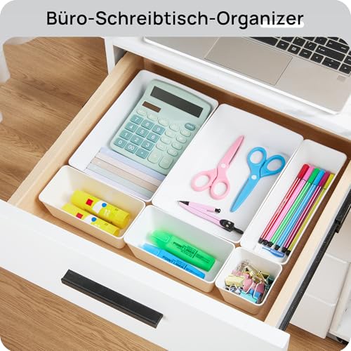 Vtopmart 25 Pack Plastic Drawer Organizers with Non-slip Rubber Pads - color: White