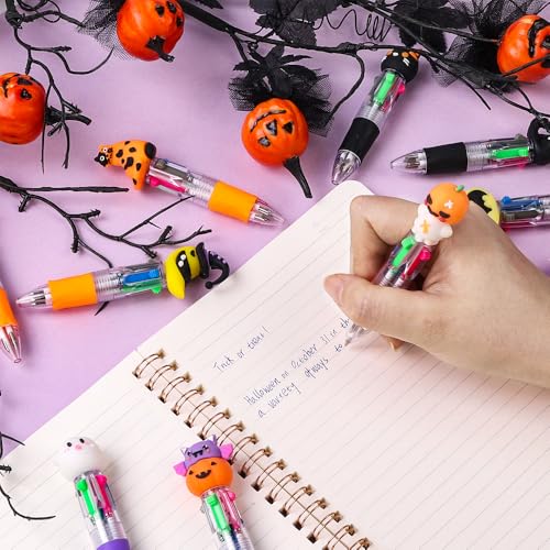 24PCS Halloween Fun Pens Mini Multicolor 4-in-1 Party Favors Pens - style: Halloween-24pcs