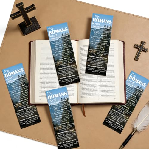 100 Pcs Romans Road Bookmarks Bible Salvation Page Marks Gifts - color: The Romans Road to