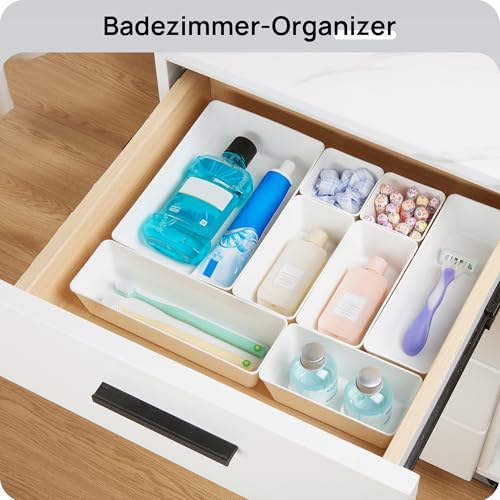 Vtopmart 25 Pack Plastic Drawer Organizers with Non-slip Rubber Pads - color: White