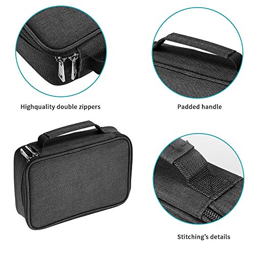 Number-one Large Capacity Pencil Case, 72 Slots Colored Pencil Pouch Bag Portable Pencil Holder Stationery Organizer with Compartments for Office and Travel, Black - color: Black