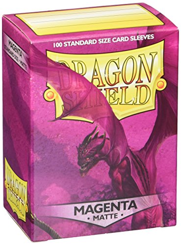 Dragon Shield | Standard Size Card Matte Sleeves | 100 CT - Smooth & Tough Premium TCG Sleeves | Compatible with Pokemon, Flesh & Blood, One Piece & Magic the Gathering | Magenta - color: Magenta