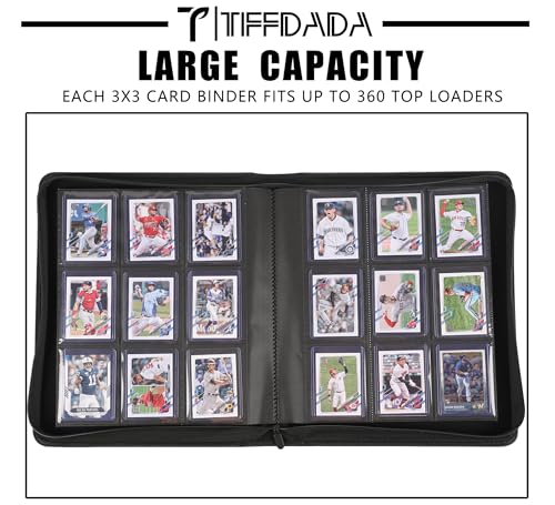 Top Loader Binder 9 Pocket, Holds 360+ Cards in 3" x 4" Toploaders, Ringless 20 Double-Sided Sleeves, Side-Loading, Spine Label with Maker Pen Toploader Binder for TCG, MTG, Sports Cards - color: Light Pink, size: 9-Pocket, Holds 360 Cards