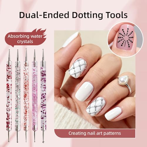 JODSONE 32Pcs Nail Art Brushes kit,Nail Art Tool Set,Dotting Tools,French Manicure,Dust Brush,Striping Brushes for Long Lines,Drawing Pen Painting Pen for Gel Polish Design Supply - color: 32PCS