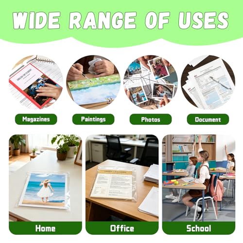 VOKOY 200 Pack 8 3/8 x 10 1/8 inches Crystal Clear Sleeves Storage Bags, Self Sealing Cellophane Bags Magazine Sleeves Protectors for 8x10 Photo Mats Art Prints Drawings - size: 8 x 10 Inch, style: 200 Pack