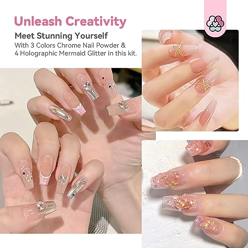 SAVILAND Non Sticky Solid Builder Nail Gel Kit Clear Nude White Pink - size: 15pcs