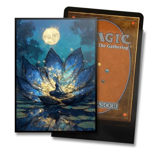 MTG Card Sleeves - Lorwyn Lotus - Ultra Clear Front & Matte Finish Back, 100 Count Standard Size Matte Art Sleeve for Magic The Gathering
