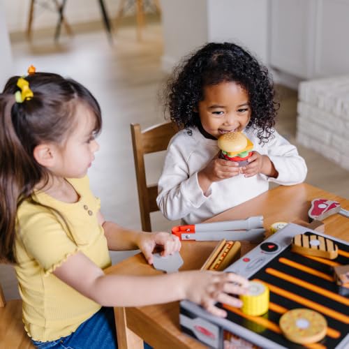 Melissa & Doug Grill & Serve Wooden BBQ Toy Food Cooking Set