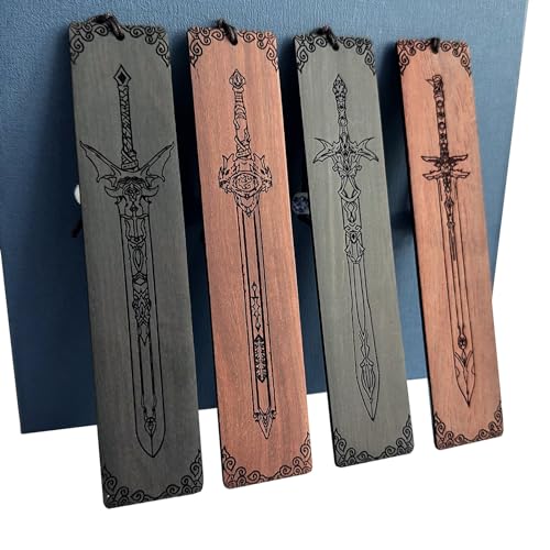 ZQZYMXQ 4Pcs Sword Bookmark, Cool Bookmarks for Men, Gifts for Book Lovers Men (Sword Set) - style: Sword Set