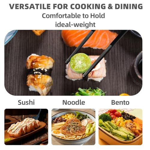 Dragon & Phoenix Reusable Stainless Steel Chopsticks Set, 2 Pairs - size: Titanium Plating