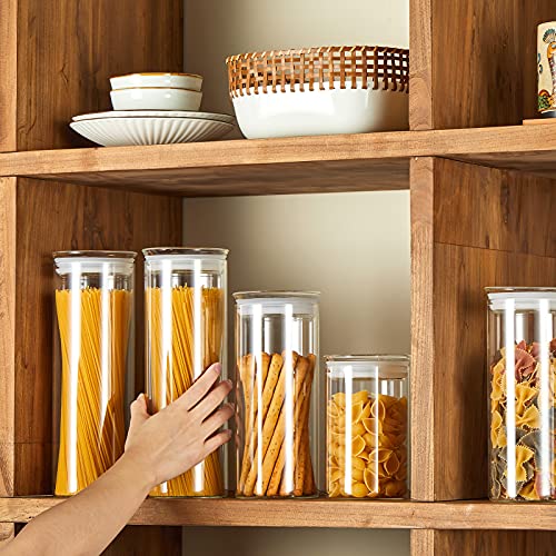 ZENS 15oz Glass Jars with Airtight Lid, Set of 2 Small Glass Storage Jars - size: 3-15oz 2Pack