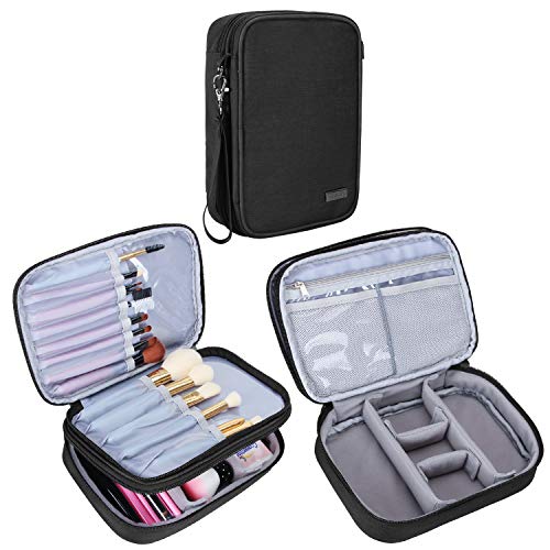Teamoy Makeup Brush Travel Case, Medium, Black - color: Black, size: Medium (Pack of 1)