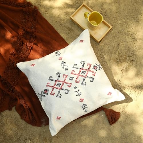 Trade Star Designer Throw Sabra Kilim Pillow Cover 100% Cotton Pillow Cover Beautiful Handcrafted Sofa Throw Pillow Case Farmhouse Cushion Cover for Home Fall Decor (Pattern- 4) - color: Pattern- 16