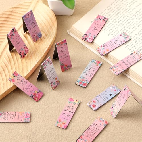 Bible Verse Magnetic Bookmarks - 30 Pcs Christian - style: Christian Floral
