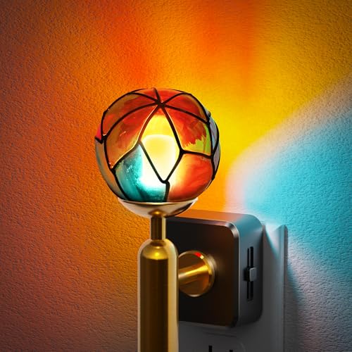 JandCase Night Light Plug in, Night Lights Plug into Wall - color: Colorful Globe-3000K, size: 1 Pack